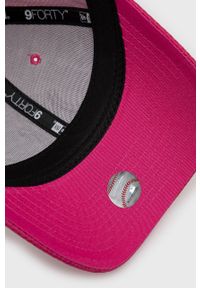 New Era czapka kolor różowy z aplikacją. Kolor: różowy. Wzór: aplikacja #4