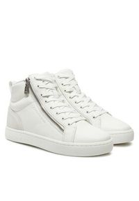 Calvin Klein Jeans Sneakersy Classic Cupsole Zip Mid In YM0YM01156 Biały. Kolor: biały. Materiał: skóra