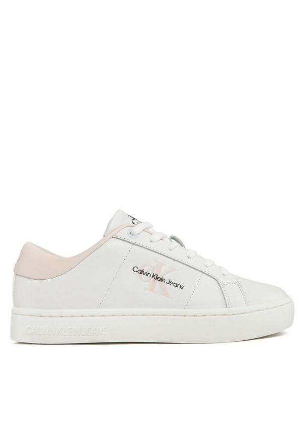 Calvin Klein Jeans Sneakersy Classic Cupsole Lowlaceup Lth Wn YW0YW01444 Biały. Kolor: biały