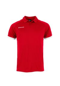 STANNO - Polo Stanno First. Typ kołnierza: polo. Kolor: czerwony, biały, wielokolorowy. Materiał: poliester. Styl: klasyczny