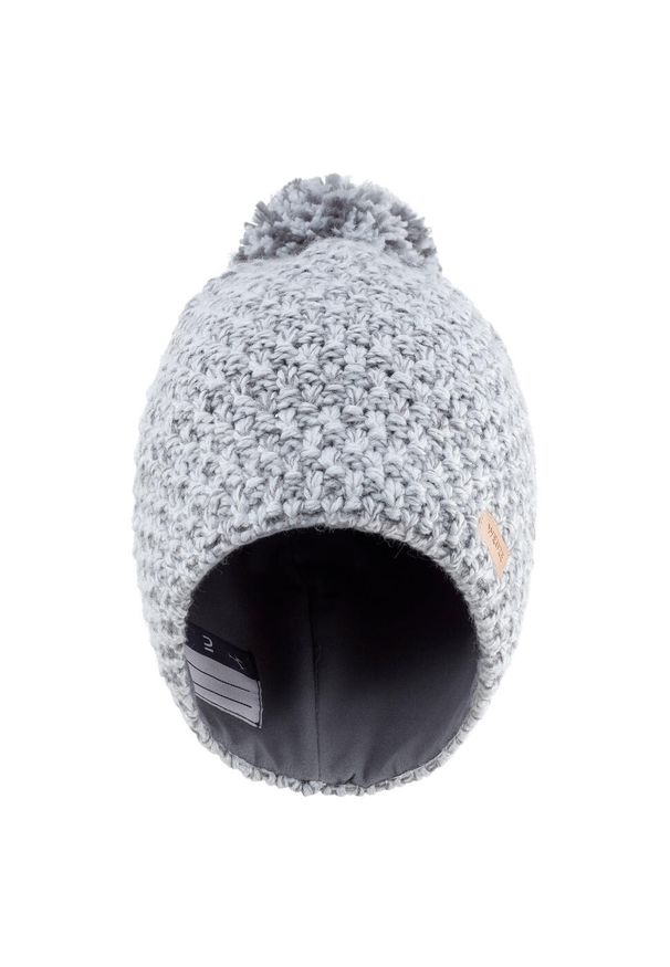 WEDZE - Czapka narciarska dla dzieci Wedze Timeless. Kolor: szary. Materiał: akryl, materiał, poliester, elastan. Sezon: zima. Styl: sportowy