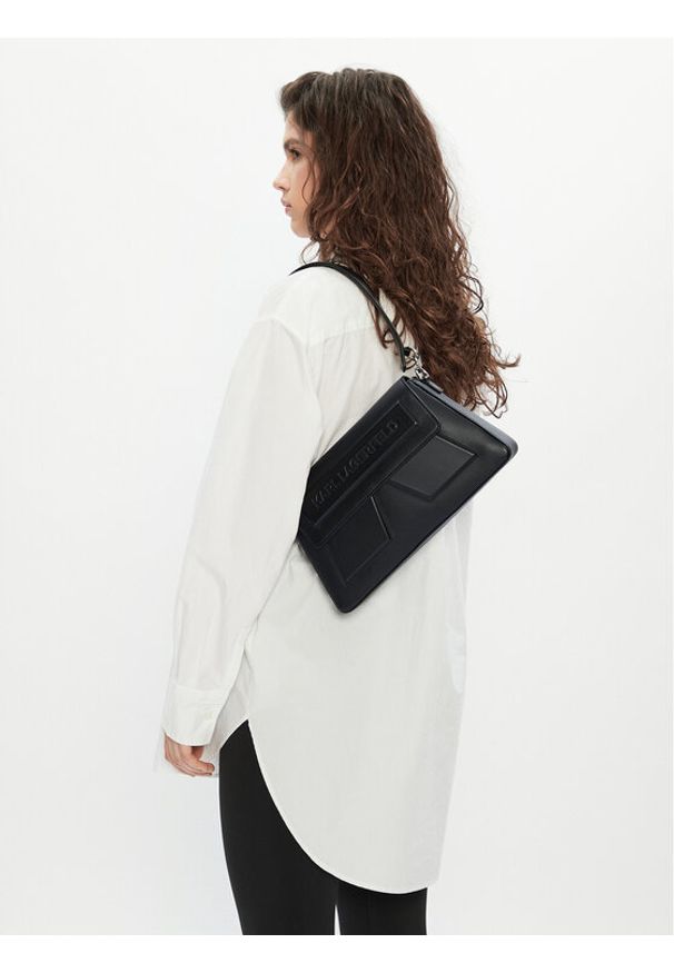 Karl Lagerfeld - KARL LAGERFELD Torebka A1W30154 Czarny. Kolor: czarny. Materiał: skórzane