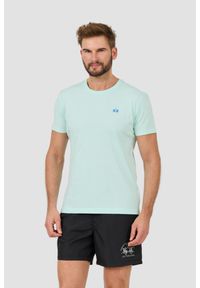 La Martina - LA MARTINA Miętowy męski t-shirt Jersey, Rozmiar M. Kolor: zielony. Materiał: jersey #1