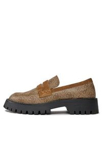 Guess Loafersy FMPMOG FAL14 Beżowy. Kolor: beżowy. Materiał: skóra, zamsz