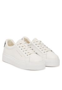 TOMMY HILFIGER - Tommy Hilfiger Sneakersy Chic Cupsole FW0FW09107 Écru. Materiał: skóra #4