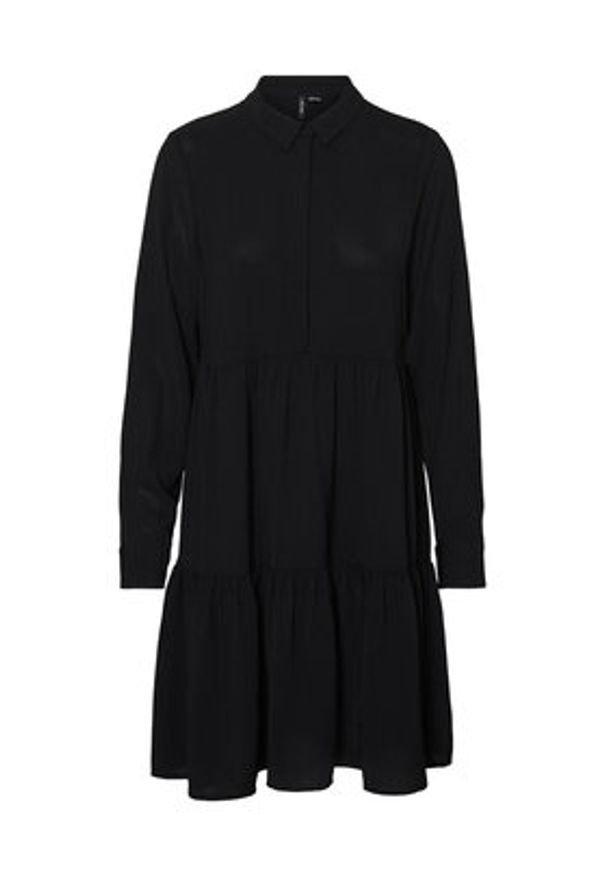 Vero Moda Sukienka codzienna Inge 10293730 Czarny Regular Fit. Okazja: na co dzień. Kolor: czarny. Materiał: syntetyk. Typ sukienki: proste. Styl: casual