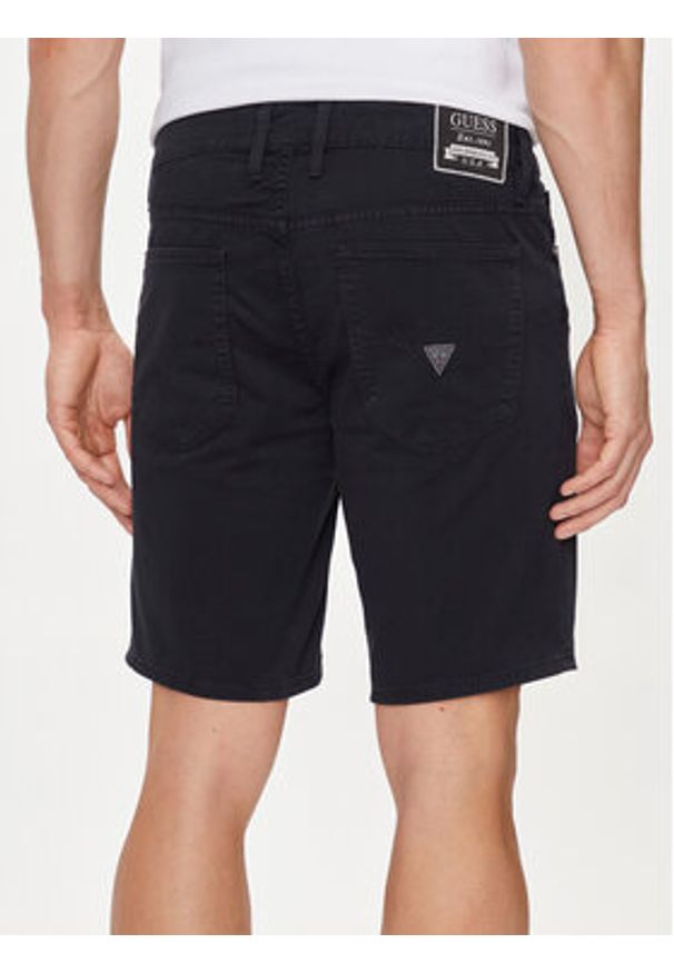 Guess Szorty jeansowe Angels M4GD03 WG3MA Granatowy Slim Fit. Kolor: niebieski. Materiał: bawełna