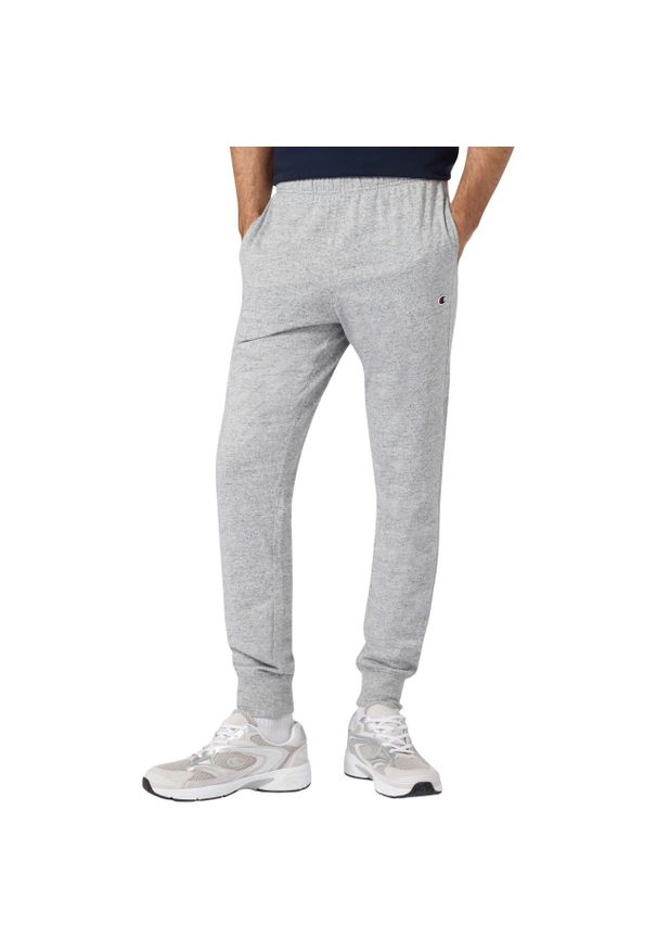 Spodnie męskie Champion Rib Cuff Pants. Kolor: szary. Materiał: dresówka
