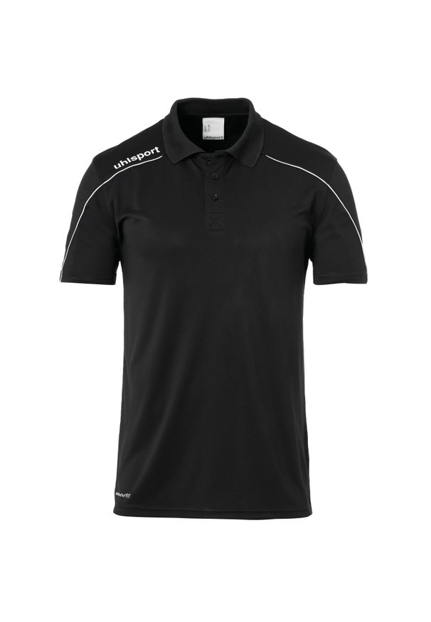 UHLSPORT - Koszulka polo dla dzieci Uhlsport Stream 22. Typ kołnierza: polo. Kolor: wielokolorowy, biały, czarny. Materiał: poliester. Sport: piłka nożna, fitness