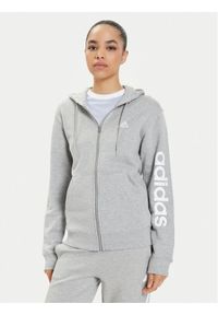 Adidas - adidas Bluza Essentials Linear IC6866 Szary Regular Fit. Kolor: szary. Materiał: bawełna #1