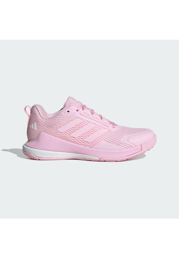 Adidas - Buty Novaflight 2 Indoor. Kolor: różowy. Materiał: materiał. Sport: siatkówka