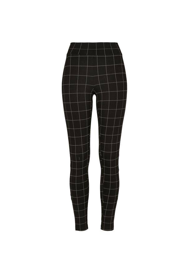 Urban Classics - Damskie klasyczne legginsy miejskie z wysoką talią. Stan: podwyższony. Kolor: czarny, wielokolorowy, biały