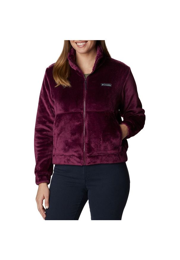 columbia - Kurtka Columbia Fireside Full-Zip 1997931616 - bordowa. Okazja: na co dzień. Kolor: czerwony. Materiał: poliester, polar. Wzór: aplikacja. Styl: klasyczny, casual