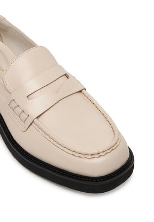 TOMMY HILFIGER - Tommy Hilfiger Loafersy Elettra Penny Leather FW0FW09360 Écru. Kolor: kremowy. Materiał: skóra