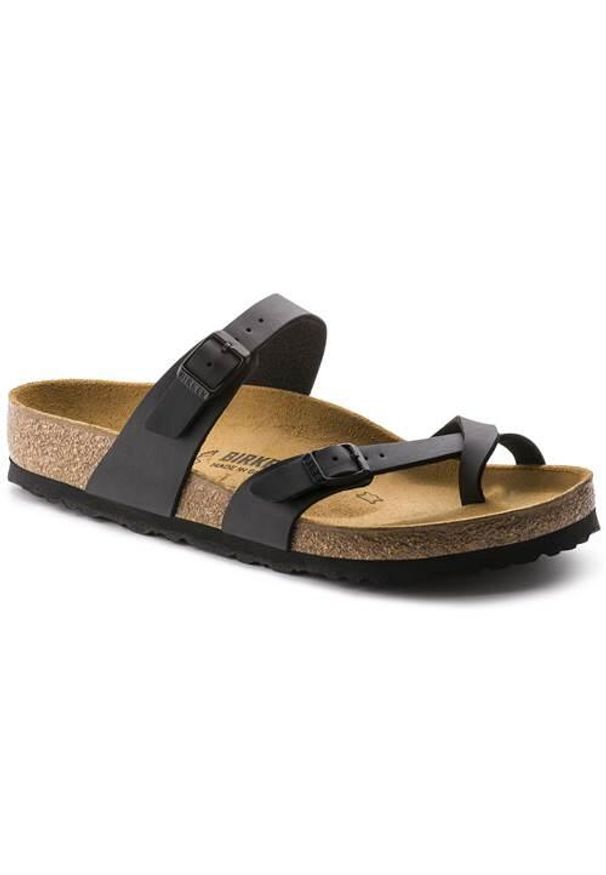 Klapki damskie Birkenstock Mayari BF. Kolor: czarny. Materiał: materiał