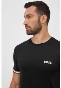 Boss Green t-shirt x Matteo Barrettini męski kolor czarny z nadrukiem. Kolor: czarny. Materiał: materiał, dzianina. Wzór: nadruk. Styl: klasyczny #3