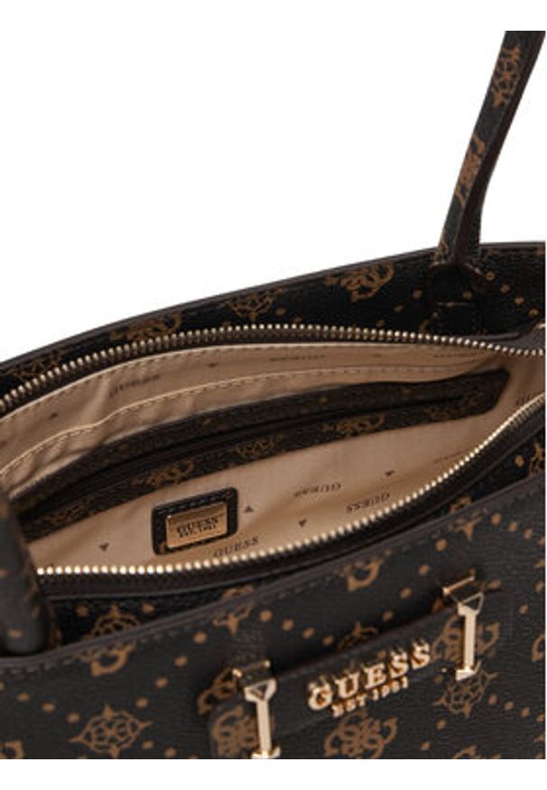 Guess Torebka Carrie Logo HWGP98 98080 Brązowy. Kolor: brązowy. Materiał: skórzane