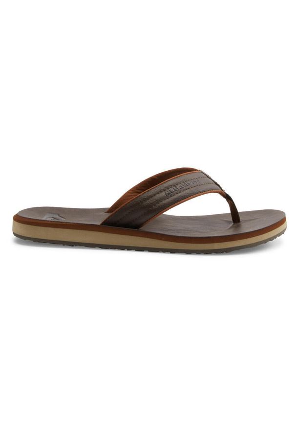 Japonki plażowe męskie Quiksilver Carver Nubuck. Okazja: na plażę. Kolor: czarny, brązowy, wielokolorowy. Materiał: guma, syntetyk, materiał. Styl: sportowy