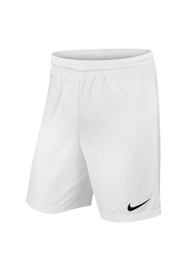 Nike - Męskie Spodenki Piłkarskie Park II Z Dzianiny. Kolor: biały. Materiał: dzianina. Sport: piłka nożna