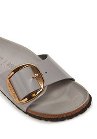 Birkenstock Klapki Madrid Big Buckle Hex 1029534 Szary. Kolor: szary. Materiał: skóra