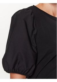 Moss Copenhagen Bluzka 17508 Czarny Basic Fit. Kolor: czarny. Materiał: bawełna #3