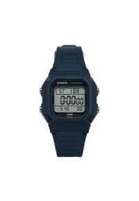 Casio Zegarek Digital W-800H-2AVES Granatowy. Kolor: niebieski