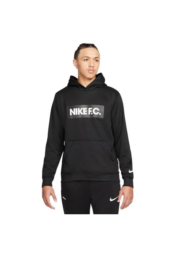 Nike - Męska Bluza Z Kapturem DF FC Libero. Typ kołnierza: kaptur. Kolor: czarny