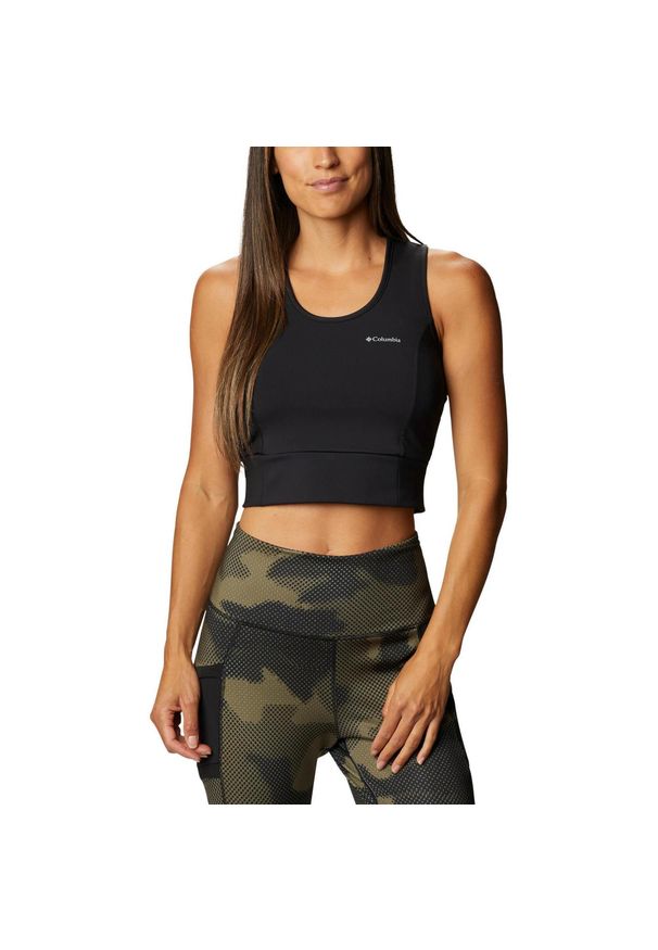 columbia - Top sportowy damski Columbia Windgates II Cropped Tank. Kolor: czarny. Materiał: elastan. Styl: sportowy