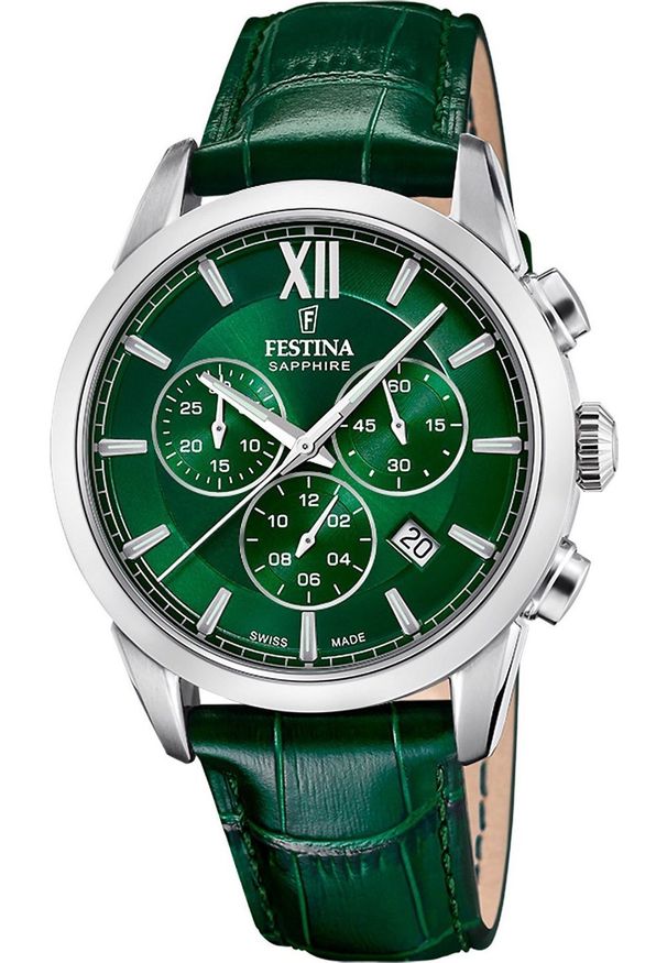 Zegarek Festina Zegarek męski Festina F20041-3 zielony. Kolor: zielony