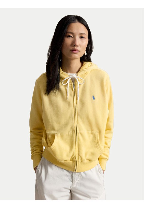 Polo Ralph Lauren Bluza 211971693502 Żółty jasny Relaxed Fit. Typ kołnierza: polo. Kolor: żółty. Materiał: bawełna