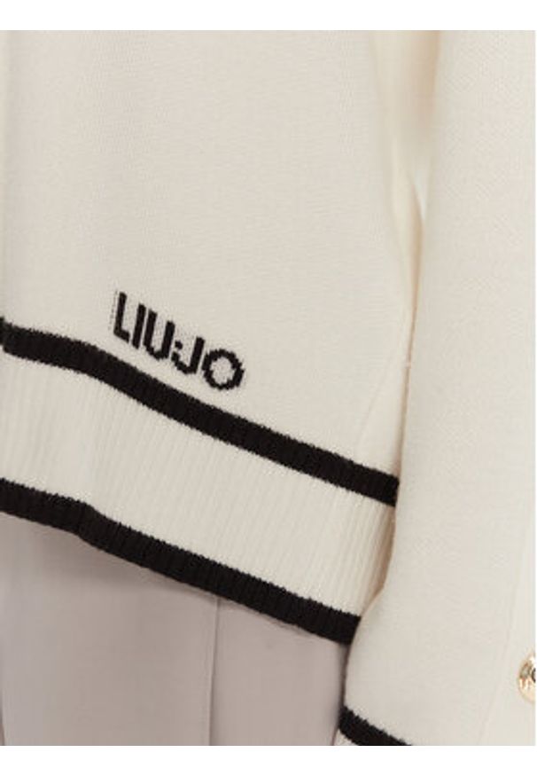 Liu Jo Sport Sweter TF5229 MS59L Écru Regular Fit. Materiał: syntetyk. Styl: sportowy