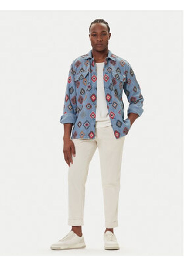 Mustang Kurtka przejściowa Dayton 1016956 Niebieski Regular Fit. Kolor: niebieski. Materiał: bawełna