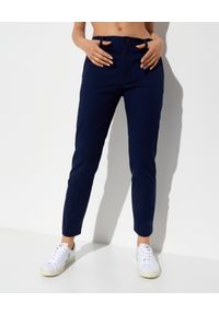 Ralph Lauren - RALPH LAUREN - Granatowe spodnie Chino Slim Fit. Kolor: niebieski. Materiał: bawełna