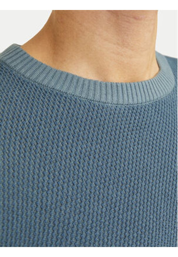 Jack & Jones - Jack&Jones Sweter Globe 12258139 Niebieski Regular Fit. Kolor: niebieski. Materiał: bawełna