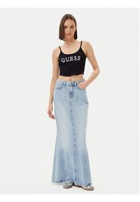 Guess Top V5GP16 K8RT2 Czarny Regular Fit. Kolor: czarny. Materiał: wiskoza #3