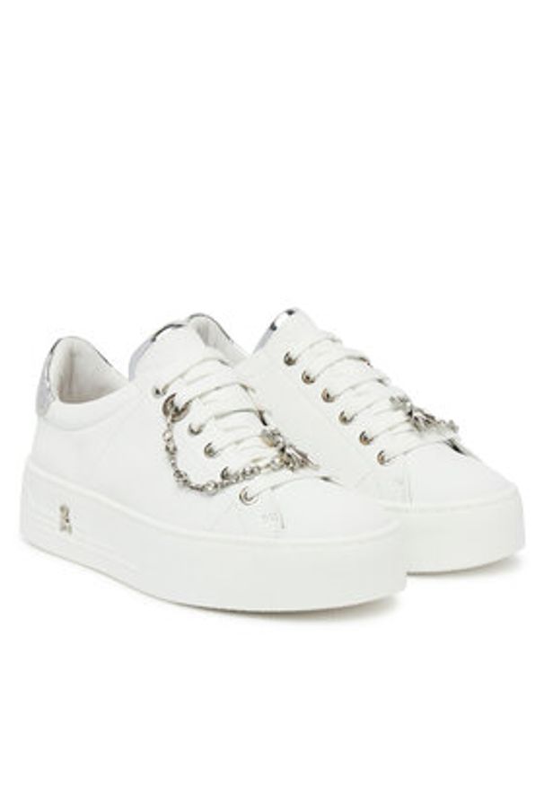 Patrizia Pepe Sneakersy PPJ305 30 Biały. Kolor: biały. Materiał: skóra