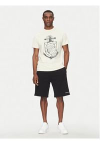 Guess T-Shirt M5GI72 KBW41 Beżowy Regular Fit. Kolor: beżowy. Materiał: bawełna