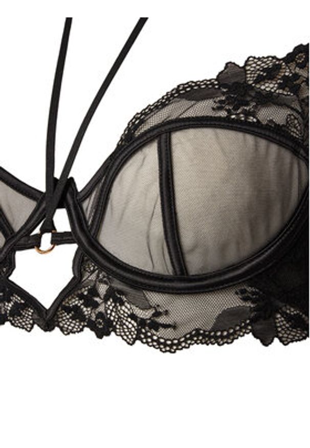 Hunkemöller Biustonosz z fiszbiną Amari 300969 Czarny. Kolor: czarny. Materiał: syntetyk