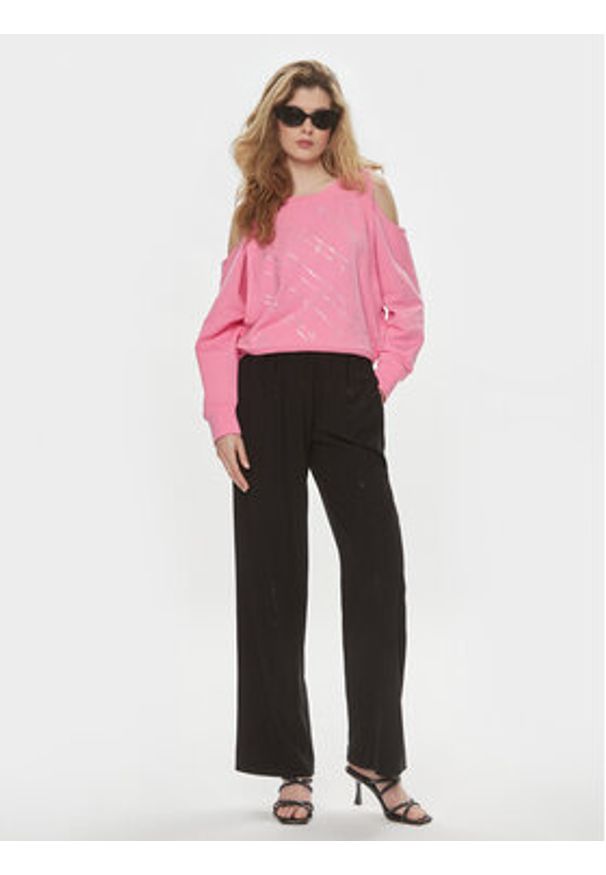 Liu Jo Sport Bluza TA4170 FS090 Różowy Regular Fit. Kolor: różowy. Materiał: bawełna. Styl: sportowy