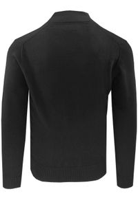 Rozpinany Sweter Męski (Kardigan) - Pako Jeans - Czarny. Kolor: czarny. Materiał: bawełna #6