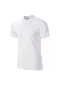 Hi-tec - Koszulka polo męska Hi-Tec Romso - biała, Rozmiar XL. Typ kołnierza: polo. Kolor: biały. Materiał: skóra, bawełna, materiał #1