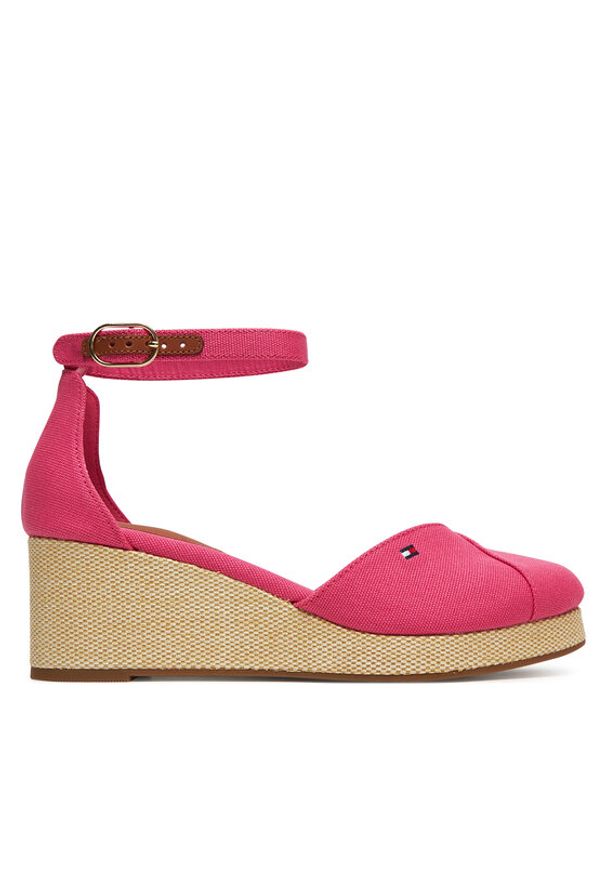 TOMMY HILFIGER - Tommy Hilfiger Espadryle FW0FW08657 Różowy. Kolor: różowy. Materiał: materiał