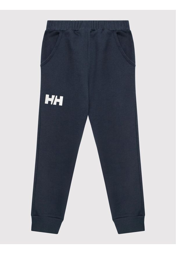 Helly Hansen Spodnie dresowe Logo 41678 Granatowy Regular Fit. Kolor: niebieski. Materiał: bawełna