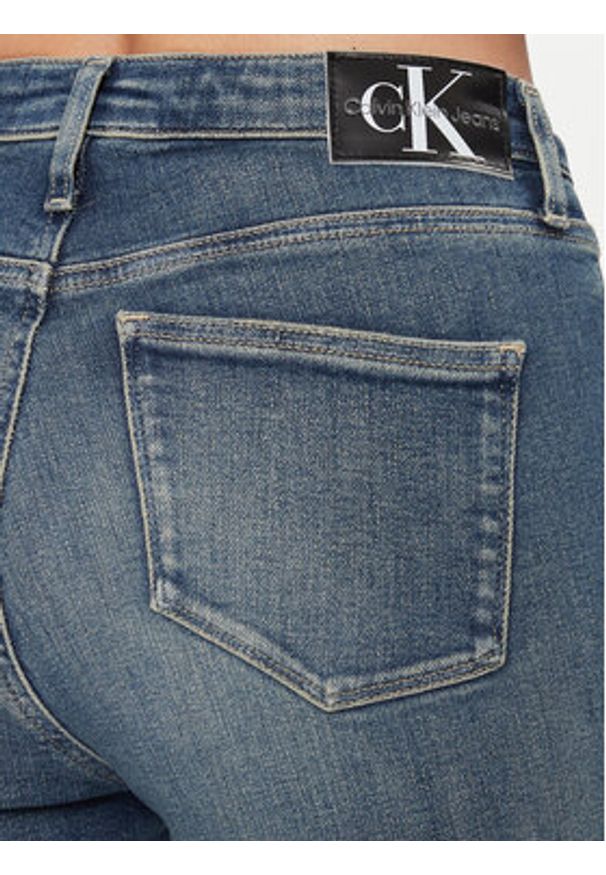 Calvin Klein Jeans Jeansy High Rise Super Skinny Ankle J20J222146 Niebieski Skinny Fit. Kolor: niebieski