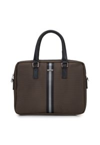 Wittchen - Męska torba na laptopa 15,6” z tasiemką oliwkowa. Kolor: oliwkowy. Materiał: poliester. Styl: elegancki, sportowy #1