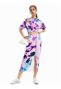 Desigual Bluzka MONSIEUR CHRISTIAN LACROIX Rina 23SWBW15 Fioletowy Regular Fit. Kolor: fioletowy. Materiał: wiskoza #5