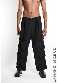 La Haine Inside Us Spodnie | 3R M1229 | Mężczyzna | Czarny. Okazja: na co dzień. Kolor: czarny. Materiał: wiskoza, elastan, poliester. Długość: długie. Styl: elegancki, casual, klasyczny, sportowy #5