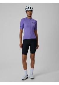 4f - 4F Koszulka kolarska damska - fioletowa L. Kolor: fioletowy. Długość rękawa: raglanowy rękaw. Sport: kolarstwo #2