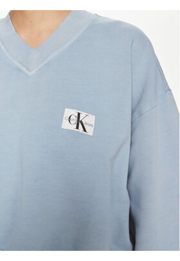 Calvin Klein Jeans Bluza J20J223079 Niebieski Relaxed Fit. Kolor: niebieski. Materiał: bawełna