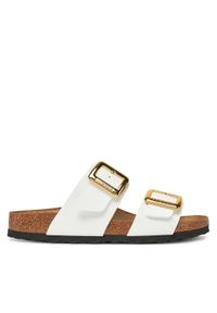 Birkenstock Klapki Sydney Cushion Buckle 1029438 Biały. Kolor: biały. Materiał: skóra